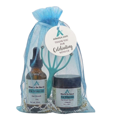 Set of 25 Hair Growth Secret Kit – Ox marrow Pomade & Oil with Scalp Brush