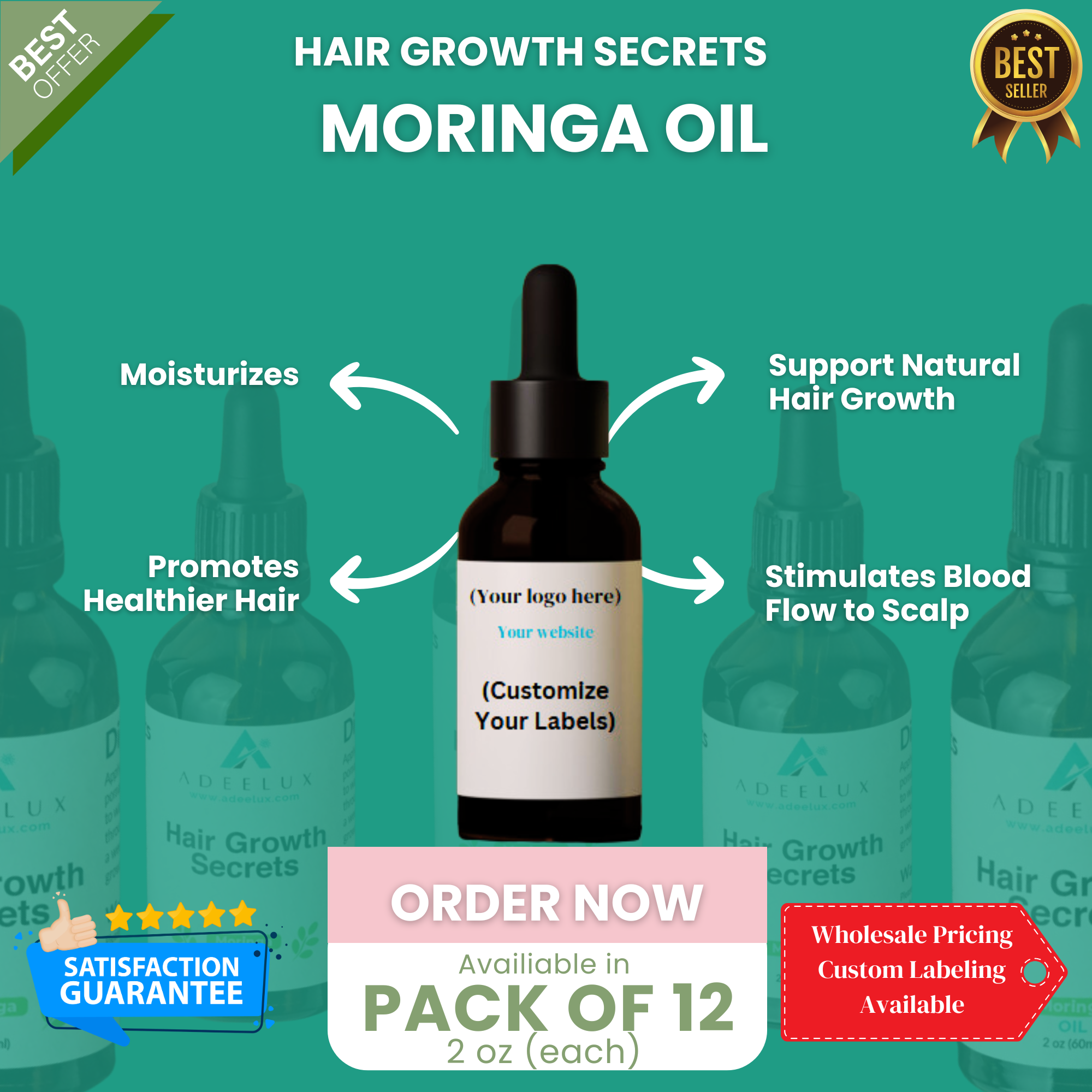 Moringa Hair Oil Hair Growth Secrets (Wholesale Price)